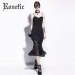 Rosetic Gothic Mermaid Mesh Party Dress