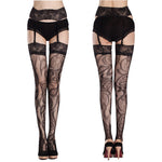 Womens Lingerie net Lace Top Garter Belt Pantyhose Thigh Stocking