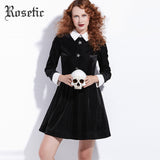 Rosetic Gothic Wednesday's Star Child Velvet Dress