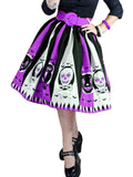 Multi-Striped Halloween Retro Spooky Skirt