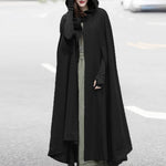 NEW ZANZEA 2018 Winter Women Casual Fashion Solid Hooded Open Front Long Jackets Retro Cloak Poncho Irregular Maxi Coat Cardigan