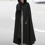 NEW ZANZEA 2018 Winter Women Casual Fashion Solid Hooded Open Front Long Jackets Retro Cloak Poncho Irregular Maxi Coat Cardigan