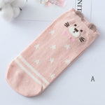 Women Socks Casual Work Business Cotton Cartoon Cat Fashion Sock Comfortable