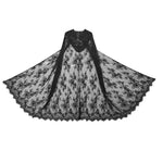 PUNK RAVE Gothic Transparent Lace Long Lace Cloak Coat Jacket Shirt Fashion Casual Novelty Punk Rock Victorian