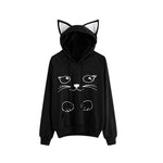 Hoodies Sweatshirt Womens Fashion Autumn Lovely Cat Printed